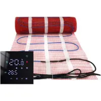 Pro-mat 3 m², Zwart - Complete elektrische vloerverwarming set, 200 watt incl Wifi thermostaat - vloerverwarming matten - vloerverwarming matten