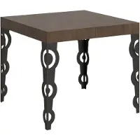 Itamoby Karamay uitschuiftafel, 90/246 x 90 cm, walnootkleur, antraciet poten
