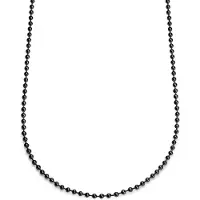 Lucleon Essentials | 4 mm Gunmetal Zwarte Ketting met Bolletjes Schakels