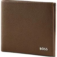 BOSS Leren Kaarthoes Highway 8 CC Card Case Light Brown Lichtbruin