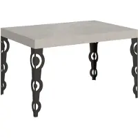 Itamoby Karamay kasjmier uittrektafel, 120/380x90 cm, met antracietkleurige poten