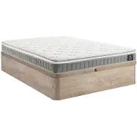 Vente-unique Set 140 x 190 cm licht naturel kofferbed + pocketverenmatras met traagschuim topmatras dikte 21cm - VITOGO van YSMÉE