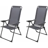 MaxxGarden Campingstoel - Verstelbaar - Aluminium - Zwart