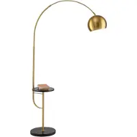 Perenz Tableau - Vloerlamp met LED-verlichting, gepolijst messing, 1xE27, max. 60W, hoogte 192 cm, 180° in hoogte verstelbaar -
