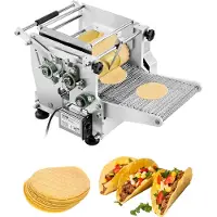 Vevor Elektrische Tortillamaker, Automatische Maïstortillamachine met antiaanbaklaag en mallen (5,5 inch), voor het maken van Sopes Roti Pita Tortilla