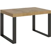 Itamoby Uittrektafel 120/380x90 cm, uitvoering: Tecno eikenhout, naturel, met antracietkleurige poten