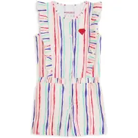 4PRESIDENT playsuit multicolor Meisjes Stretchkatoen Ronde hals Streep - maat 140
