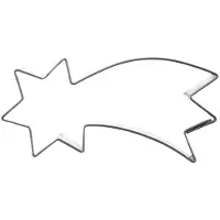 Orion Stalen koekjesvormpje, in de vorm van een kerstster, 10 cm