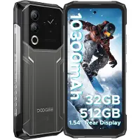 Doogee Blade20 Ultra - Smartphone - Telephone - 10300mAh /18W - 32GB RAM +512GB ROM - 6.6 inth +90Hz HD - T7250 octa core -Android 14 - IP68 -Zilver