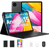 Doogee Tab A9 Pro VIP - Android 15 - Tablet met toetsenbord - 10 inth HD 4GB RAM + 128GB ROM (2TB TF) - 6580mAh - Face ID - 5G WiFi - Bluetooth 5.0 - Zwart