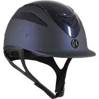OneK Defender Mat Helm Glanzende Bovenkant Swarovski - Marineblauw - Maat 1