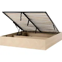 Beliani ETEL - Bed met opbergruimte - Lichtbruin - 180 x 200 cm - MDF