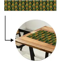 MuchoWow Tafelloper 200x40 cm - Tafelmat vinyl Illustratie - Patroon - Ananas - Tafeldecoratie - Tafelversiering - Keuken decoratie - Tafel versiering
