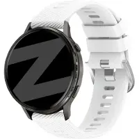 Bandz Siliconen 'Deluxe' bandje geschikt voor Garmin Vivoactive 4s / Vivomove 3s / Venu 4 - 41mm / Venu 3s / Venu 2s / Forerunner 265s / Forerunner 255s - Wit