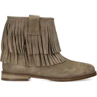 Shabbies Dames Enkellaarsjes Festi Ibiza - Taupe - Maat 38