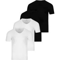 Ragman Onderhemd 'Basic' zwart / wit