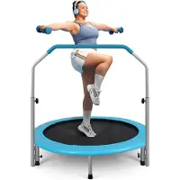 SCH Fitness Trampoline - Trampoline - Fitness - Lichtblauw - ‎102cm x 102cm x 120cm
