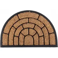 Walker Kokos Wycieraczka Półokrągła 60x40 cm - Antislip PVC