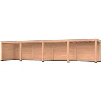 Westwood Douglas overkapping, 1200 x 300, met achterwand en zijwand, Modern Plus