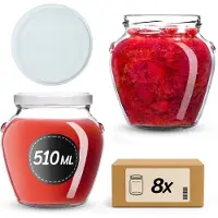 Kadax Amphora Pot fi82 510ml + deksel wz10 Wit