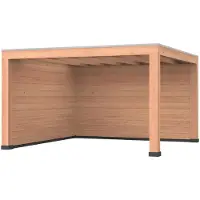 Westwood Douglas overkapping, 400 x 400, met achterwand en zijwand, Modern Plus