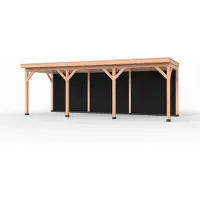 Westwood Douglas overkapping, 750 x 250, met zwarte achterwand, Comfort Plus