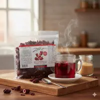 Zena Hibiscusbloemen, zongedroogd, red 125 GR Hibiscus thee - 100% puur - Kruidenthee Drainerende Detox-infusie | Hibiscusthee | IJsthee | Infusie en kruidenthee