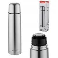 Florina Pedro RVS Thermoskan 1L - Zilver - Ideaal voor Koffie & Thee