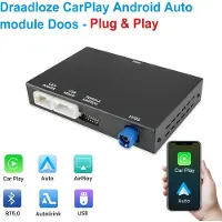 Junsun Draadloze CarPlay Android Auto-module Geschikt voor Audi A4 A5 Q5 S4 S5 2010-2018 MMI 3G Multimedia GPS-navigatie met wifi USB Microfoon & Origineel voertuigsysteem