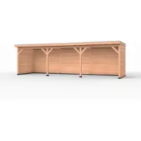 Westwood Douglas overkapping, 900 x 250, met achterwand en twee zijwanden, Comfort Plus