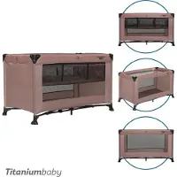 Titaniumbaby Reisbed Smart Jordan Taupe incl. bodemverhoger
