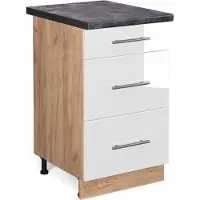 Vicco Fame-Line Keukenonderkast – 50 cm, WB Antraciet Wit Hoogglans