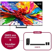 LG 85 inch QNED evo AI QNED93 MiniLED 4k Smart TV 2025 & DS80TR 5.1.3-kanaals - 85QNED93A6A.DS80TR