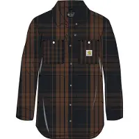 Carhartt Blouse Women Tencel Fiber Series Loose Twill Plaid Shirt Black-S