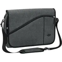 Wedo Messenger bag COLLEGE, polyester, Laptop-binnentas, gewatteerde draagband, B400xD100xH300 mm, grijs gespikkeld