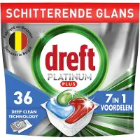 Dreft 5x Vaatwastabletten Platinum Plus All In One Deep Clean 36 Stuks