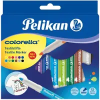 Herlitz Pelikaan – Textiel Markers – 12 Kleuren – Handig in Gebruik