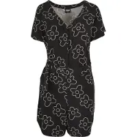 Urban Classics Jumpsuit zwart / wit