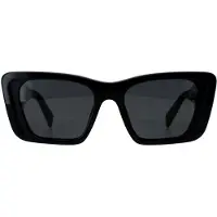 Prada PR08YS 1AB5S0 zwarte donkergrijze zonnebril