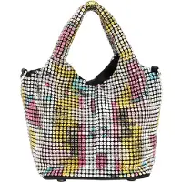 Mymo Handtas turquoise / geel / pink / zwart