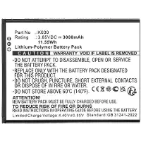 123accu Wiko K630 accu (3.85 V, 3000 mAh, huismerk)