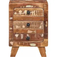 vidaXL Nachtkastje 2 st 37x32x50 cm massief gerecycled hout