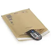 RAJA Luchtkussenenveloppen Bruin Zonder Venster 220 (B) x 260 (H) mm Tabsluiting Gerecycled 95% 100 Stuks