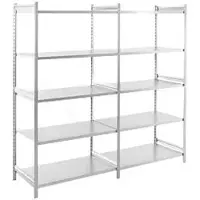 MANORGA Kast 5 Planken Staal 1,040 x 380 x 2,000 mm Lichtgrijs