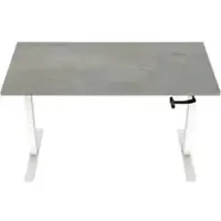 Euroseats Crank Zit-sta-bureau Rechthoekig Oxyd Beton T-Voet 1.600 (B) x 800 (D) x 1.190 (H) mm Metaal
