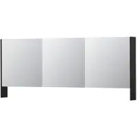 Ink SPK3 Spiegelkast 3 Deuren - 180x74cm - Houtskool Eiken - Spiegels, Spiegelkasten - 8718835091705