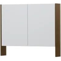 Ink SPK3 Spiegelkast 2 Deuren - 90x74cm - Massief Eiken Ash Grey - Spiegels, Spiegelkasten - 8718835091934