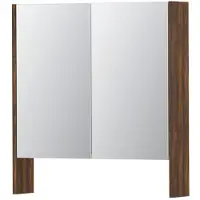 Ink SPK3 Spiegelkast 2 Deuren - 70x74cm - Noten - Spiegels, Spiegelkasten - 8718835089948