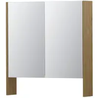 Ink SPK3 Spiegelkast 2 Deuren - 70x74cm - Fineer Natur - Spiegels, Spiegelkasten - 8718835090012