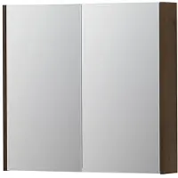 Ink SPK2 Spiegelkast 2 Deuren - 80x74cm - Fineer Chocolate - Spiegels, Spiegelkasten - 8718835092351